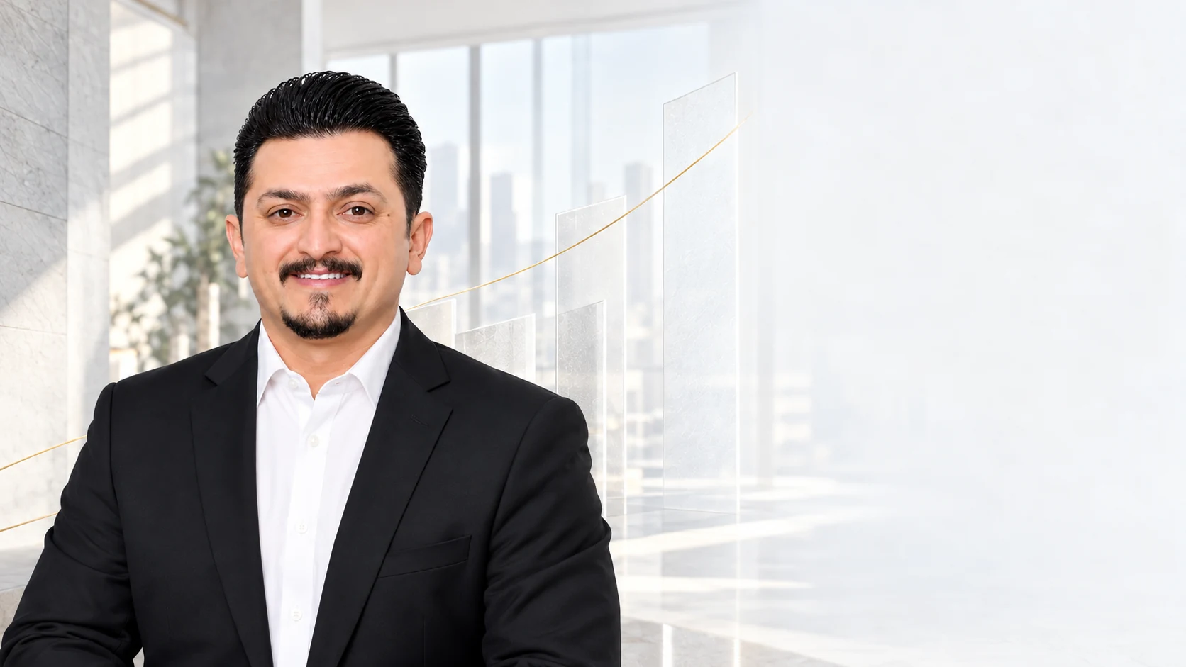 پرتره سعید خسروی با کت مشکی و پسزمینه روشن